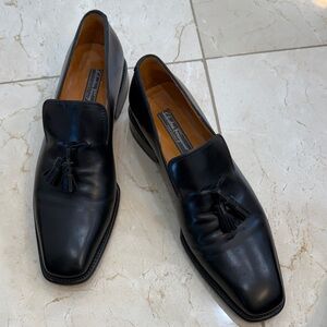 Salvatore Ferragamo Black Tassel Loafers